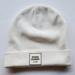 Opening Ceremony Logo Knit Beanie White